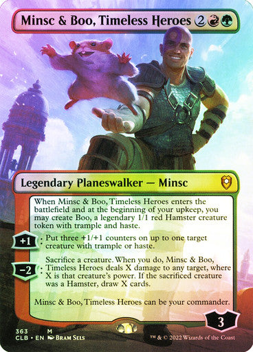 PROXY DUBAI-Minsc & Boo, Timeless Heroes Commander Legends: Battle for Baldur's Gate Foil Borderless English Magic: The Gathering
