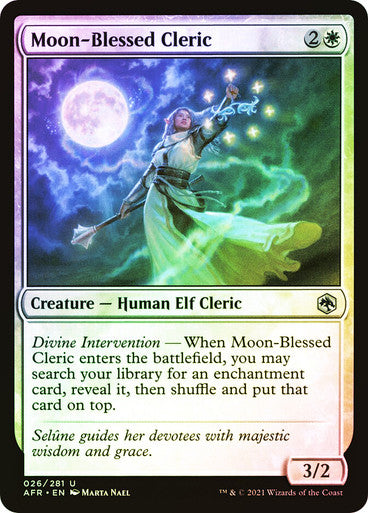 ORIGINAL-Moon-Blessed Cleric Adventures in the Forgotten Realms Magic: The Gathering English Foil