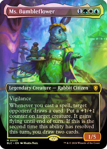 ORIGINAL-Ms. Bumbleflower (Borderless) Bloomburrow Commander - Variants Magic: The Gathering English Foil