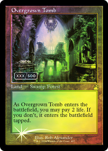 PROXY DUBAI - Overgrown Tomb (Serial Number) (Retro Frame) Ravnica Remastered - Serialized English Foil