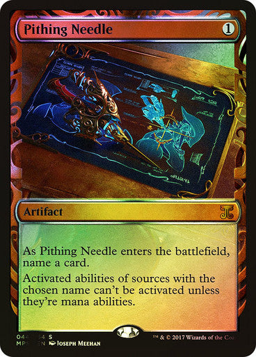 PROXY DUBAI-Pithing Needle Masterpiece Series: Kaladesh Inventions Magic: The Gathering English Foil