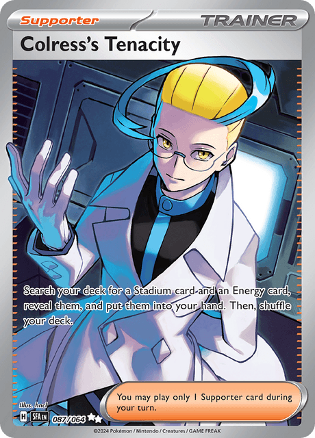 Colress’s Tenacity – SFA 087/064 (Shrouded Fable Ultra Rare Full Art Holo)