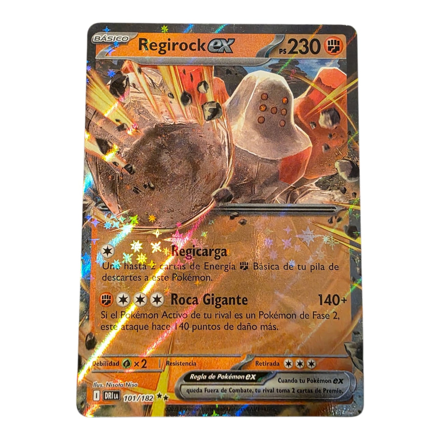 Regirock EX 101/182 – Scarlet & Violet: Destined Rivals – Double Rare 2 Estrellas – Español – Near Mint