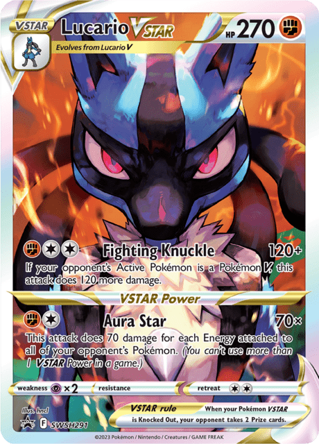 Lucario VSTAR – SWSH 291 (Black Star Promo, Full Art Holo)