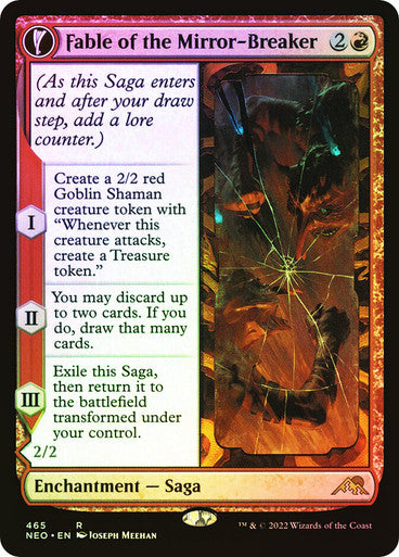 IMPORTABLE DUBAI-Fable of the Mirror-Breaker // Reflection of Kiki-Jiki (Extended Art) Kamigawa: Neon Dynasty - Variants Magic: The Gathering English Foil