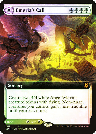 IMPORTABLE DUBAI-Emeria's Call // Emeria, Shattered Skyclave (Extended Art) Zendikar Rising - Variants Magic: The Gathering English Foil