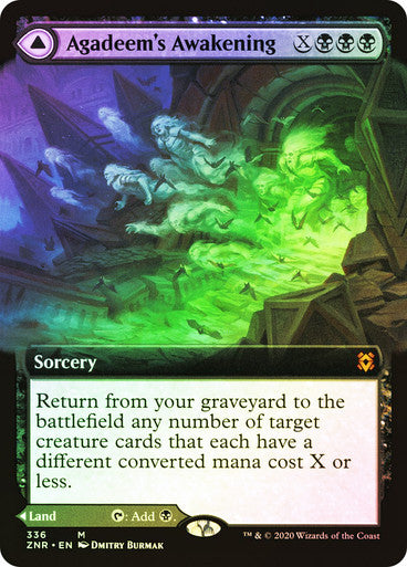 IMPORTABLE DUBAI-Agadeem's Awakening // Agadeem, the Undercrypt (Extended Art) Zendikar Rising - Variants Magic: The Gathering English Foil