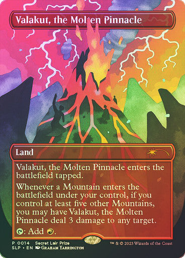 IMPORTABLE DUBAI-Valakut, the Molten Pinnacle (Secret Lair Prize) (Borderless) Secret Lair Magic: The Gathering English Foil