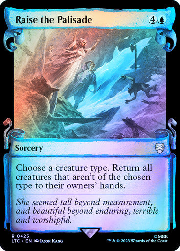 IMPORTABLE DUBAI-Raise the Palisade (Showcase) (Silver Foil) The Lord of the Rings Commander - Alternate Foil Magic: The Gathering English Foil