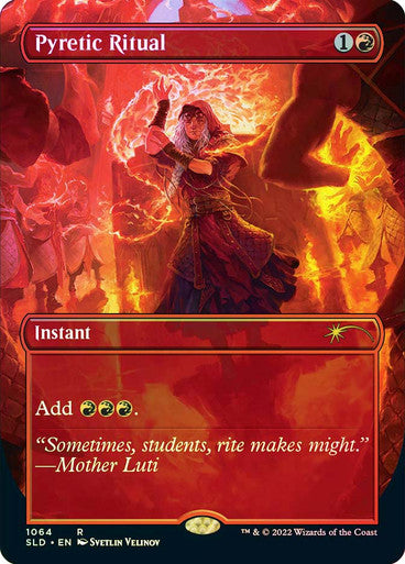 IMPORTABLE DUBAI-Pyretic Ritual (Secret Lair) (Borderless) Secret Lair Magic: The Gathering English Foil