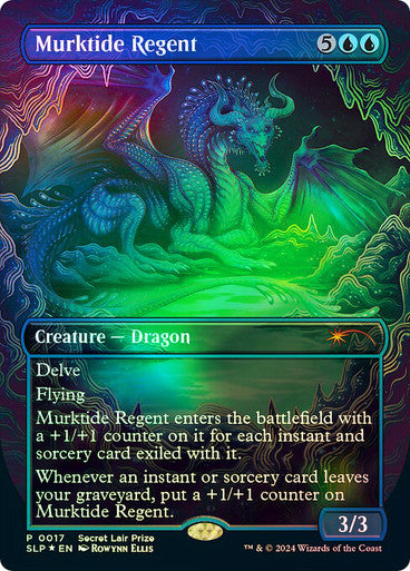 IMPORTABLE DUBAI-Murktide Regent (Secret Lair Prize) (#017) (Borderless) Secret Lair Magic: The Gathering English Foil