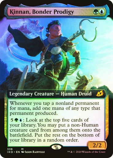 IMPORTABLE DUBAI-Kinnan, Bonder Prodigy (Extended Art) Ikoria: Lair of Behemoths - Variants Magic: The Gathering English Foil