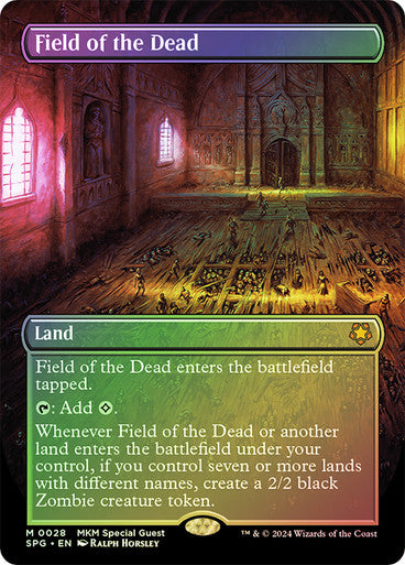 IMPORTABLE DUBAI-Field of the Dead (Borderless) Special Guests Magic: The Gathering English Foil