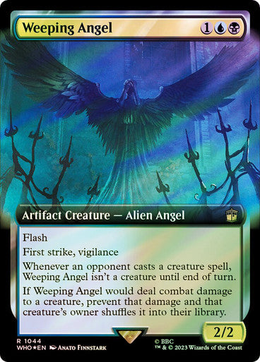 IMPORTABLE DUBAI-Weeping Angel (Extended Art) (Surge Foil) Doctor Who Commander - Alternate Foil Variants Magic: The Gathering English Foil