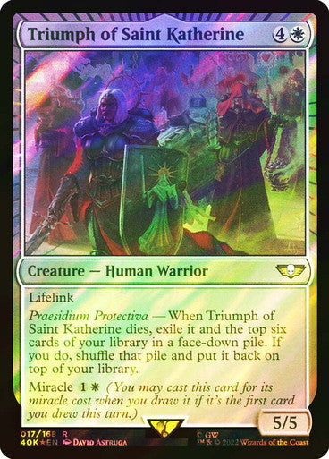 IMPORTABLE DUBAI-Triumph of Saint Katherine (Surge Foil) Warhammer 40,000 Commander - Surge Foil Magic: The Gathering English Foil
