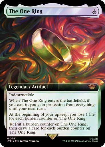 IMPORTABLE DUBAI-The One Ring (Extended Art) (Surge Foil) The Lord of the Rings - Alternate Foil Magic: The Gathering English Foil