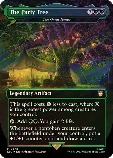 IMPORTABLE DUBAI-The Great Henge (The Party Tree) (Borderless) (Surge Foil) The Lord of the Rings Commander - Alternate Foil Magic: The Gathering English Foil
