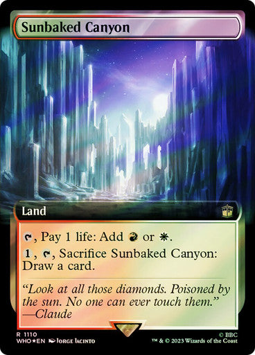 IMPORTABLE DUBAI-Sunbaked Canyon (Extended Art) (Surge Foil) Doctor Who Commander - Alternate Foil Variants Magic: The Gathering English Foil