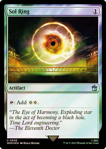 IMPORTABLE DUBAI-Sol Ring (Surge Foil) Doctor Who Commander - Alternate Foil Magic: The Gathering English Foil