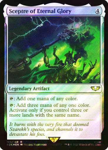 IMPORTABLE DUBAI-Sceptre of Eternal Glory (Surge Foil) Warhammer 40,000 Commander - Surge Foil Magic: The Gathering English Foil