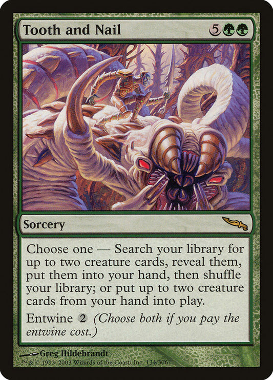 IMPORTABLE DUBAI-Tooth and Nail  Mirrodin (MRD) #134 · Rare · English · Nonfoil/Foil