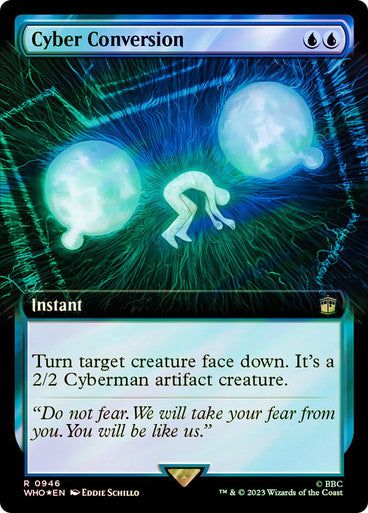 IMPORTABLE DUBAI-Cyber Conversion (Extended Art) (Surge Foil) Doctor Who Commander - Alternate Foil Variants Magic: The Gathering English Foil