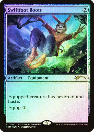 IMPORTABLE DUBAI-Swiftfoot Boots (Lunar New Year) Promo: General Magic: The Gathering English Foil