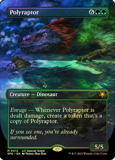 IMPORTABLE DUBAI-Polyraptor (Borderless) Special Guests Magic: The Gathering English Foil