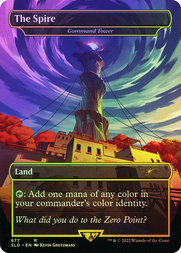 IMPORTABLE DUBAI-Command Tower (The Spire) (Fortnite) (Secret Lair) (#677) (Borderless) Secret Lair Magic: The Gathering English Foil