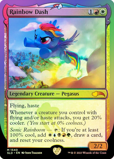 IMPORTABLE DUBAI-Rainbow Dash (Ponies: The Galloping) (Secret Lair) (Not Tournament Legal) Secret Lair Magic: The Gathering English Foil