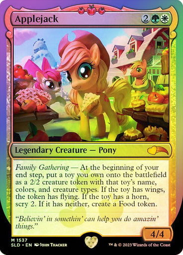 IMPORTABLE DUBAI-Applejack (Ponies: The Galloping) (Secret Lair) (Not Tournament Legal) Secret Lair Magic: The Gathering English Foil