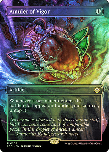 IMPORTABLE DUBAI-Amulet of Vigor (Borderless) The Lost Caverns of Ixalan Commander - Variants Magic: The Gathering English Foil