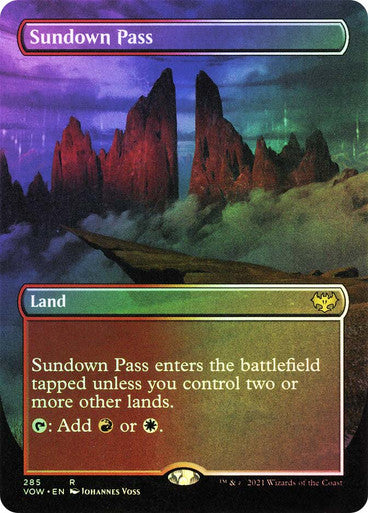 IMPORTABLE DUBAI-Sundown Pass (Borderless) Innistrad: Crimson Vow - Variants Magic: The Gathering English Foil