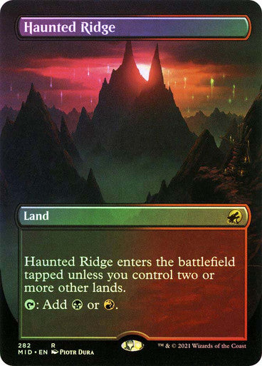 IMPORTABLE DUBAI-Haunted Ridge (Borderless) Innistrad: Midnight Hunt - Variants Magic: The Gathering English Foil