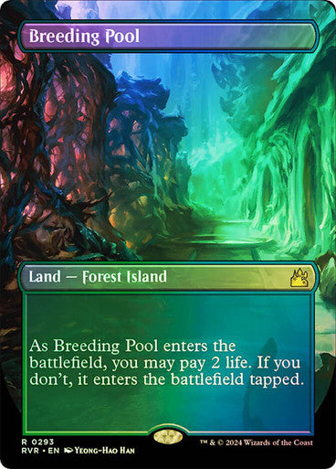 IMPORTABLE DUBAI-Breeding Pool (Borderless) Ravnica Remastered - Variants Magic: The Gathering English Foil