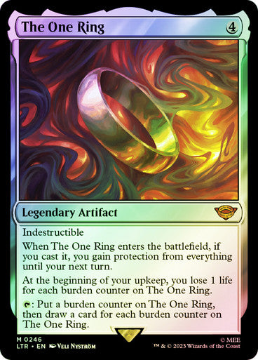 IMPORTABLE DUBAI-The One Ring The Lord of the Rings Magic: The Gathering English Foil