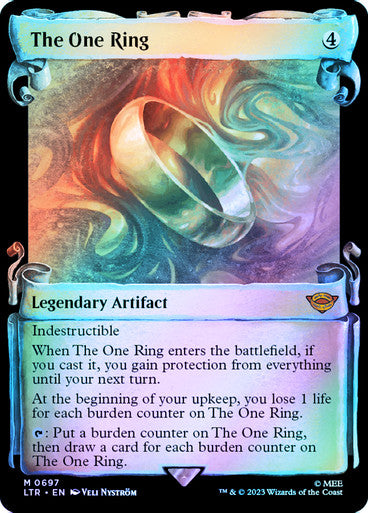 IMPORTABLE DUBAI-The One Ring (Showcase) (Silver Foil) The Lord of the Rings - Alternate Foil Magic: The Gathering English Foil