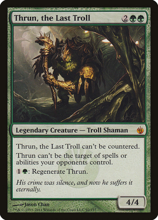 IMPORTABLE DUBAI-Thrun, the Last Troll Mirrodin Besieged (MBS) #92 · Mythic Rare · English · Nonfoil/Foil