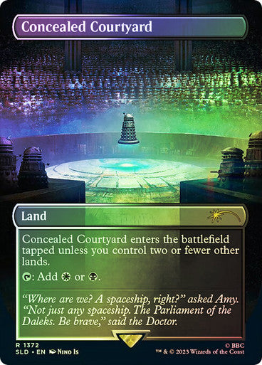 IMPORTABLE DUBAI-Concealed Courtyard (Doctor Who) (Secret Lair) (Borderless) Secret Lair Magic: The Gathering English Foil