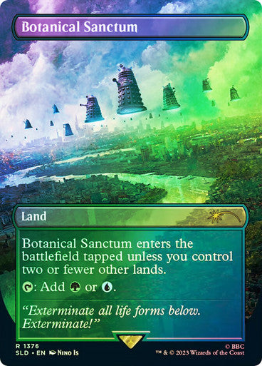 IMPORTABLE DUBAI-Botanical Sanctum (Doctor Who) (Secret Lair) (Borderless) Secret Lair Magic: The Gathering English Foil
