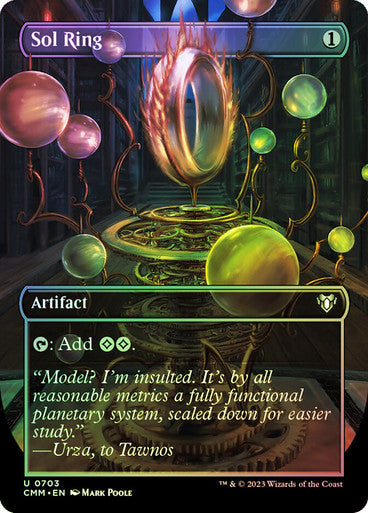 IMPORTABLE DUBAI-Sol Ring (Borderless) Commander Masters - Variants Magic: The Gathering English Foil