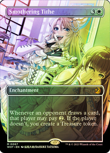 IMPORTABLE DUBAI-Smothering Tithe (#067) (Borderless) Enchanting Tales - Variants Magic: The Gathering English Foil