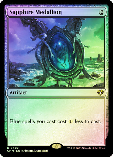 IMPORTABLE DUBAI-apphire Medallion Commander Masters Magic: The Gathering English Foil