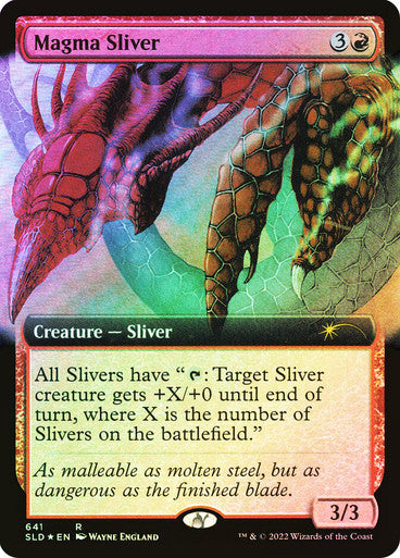IMPORTABLE DUBAI-Magma Sliver (Secret Lair) (Extended Art) Secret Lair Magic: The Gathering English Foil