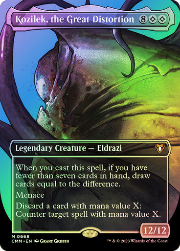 IMPORTABLE DUBAI-Kozilek, the Great Distortion (Borderless) Commander Masters - Variants Magic: The Gathering English Foil