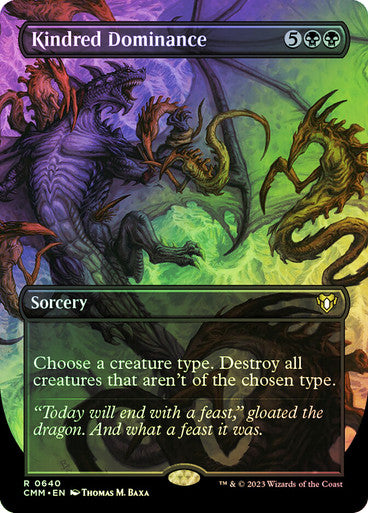 IMPORTABLE DUBAI-Kindred Dominance (Borderless) Commander Masters - Variants Magic: The Gathering English Foil