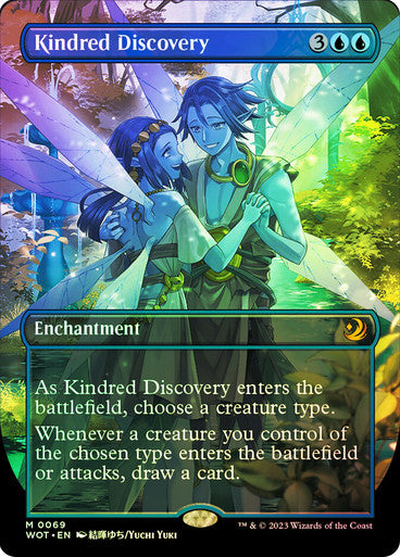 IMPORTABLE DUBAI-Kindred Discovery (#069) (Borderless) Enchanting Tales - Variants Magic: The Gathering English Foil