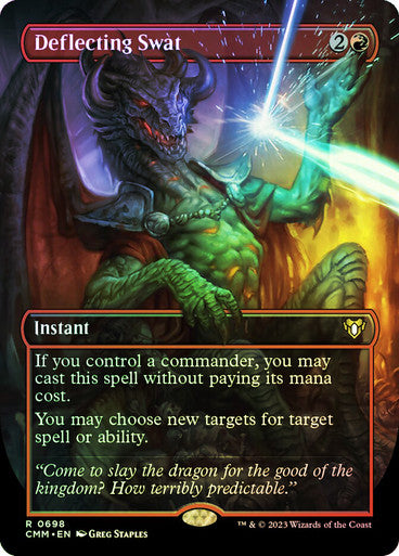 IMPORTABLE DUBAI-Deflecting Swat (Borderless) Commander Masters - Variants Magic: The Gathering English Foil