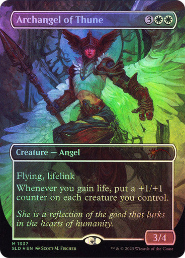 IMPORTABLE DUBAI-Archangel of Thune (Secret Lair) (Borderless) Secret Lair Magic: The Gathering English Foil