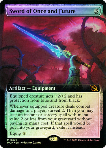 IMPORTABLE DUBAI-Sword of Once and Future (Extended Art) March of the Machine - Variants Magic: The Gathering English Foil